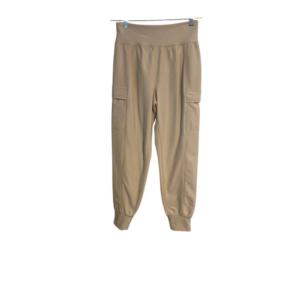 Old Navy Women’s M Beige Joggers Active Powersoft Extra High-Rise Casual Lounge